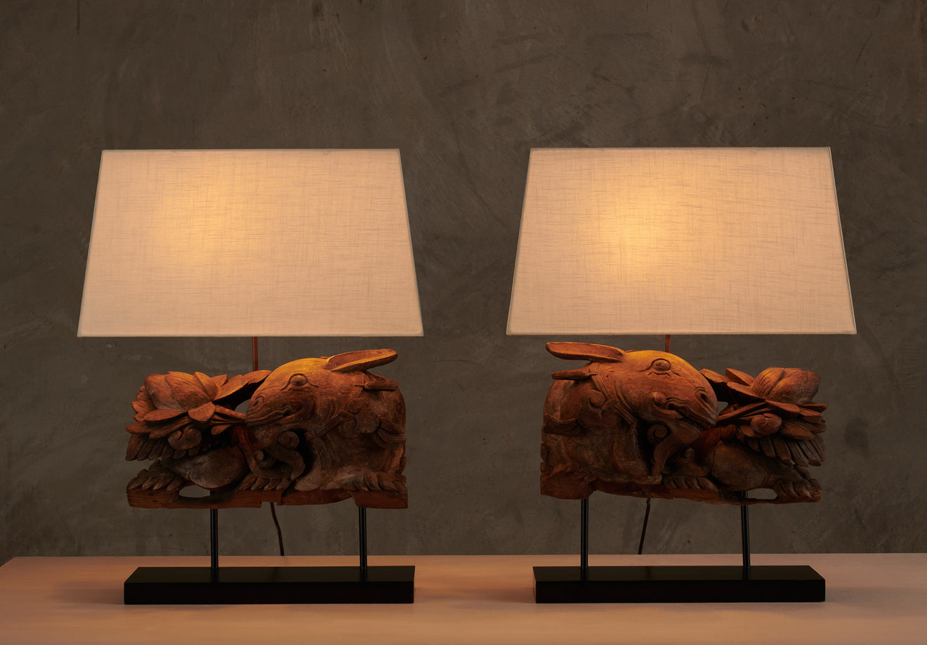 ZOOMORPHIC ANCIENT CARVING LAMP(S)